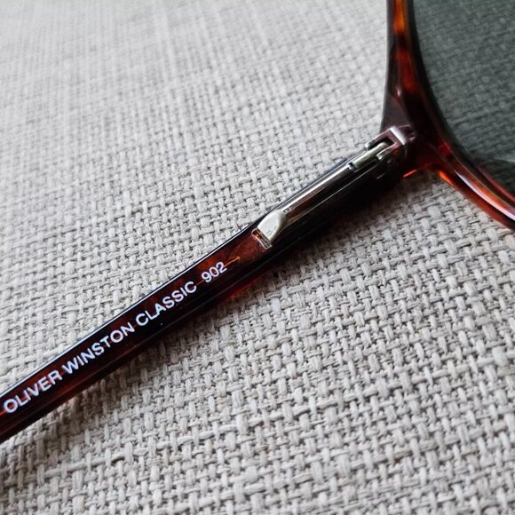 Vintage Oliver Winston Classic Sunglasses Brown Tortoise Frame Made in America main image 7